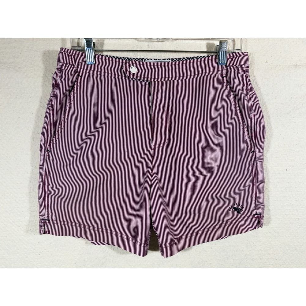 Ted Baker Womens Lobster Shorts Size 2‎ Red White Striped Casual Summer